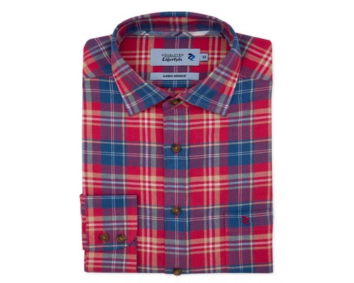 Double two red tartan - two, twill