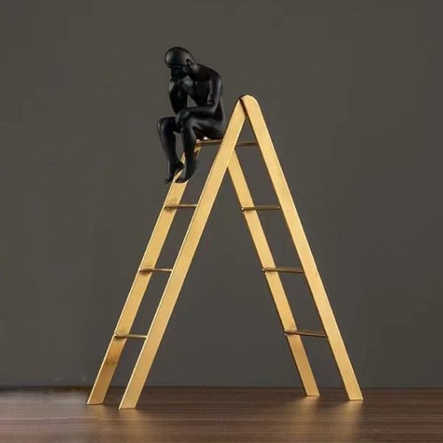 Modern thinker ladder - thinker, on