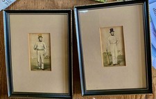 Antique Coloured Lithograph x 2 Nottinghamshire 19th Century Cricket