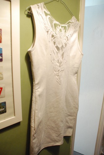 White bodycon dress lace - white,