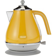 De'Longhi Icona Capitals Yellow Kettle 1.7L Vintage Style Stainless Steel 3000W