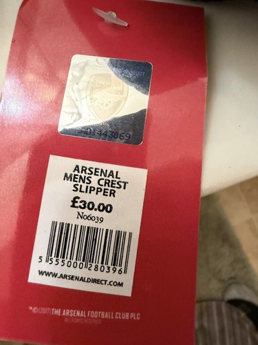 Arsenal crest slippers - fc,