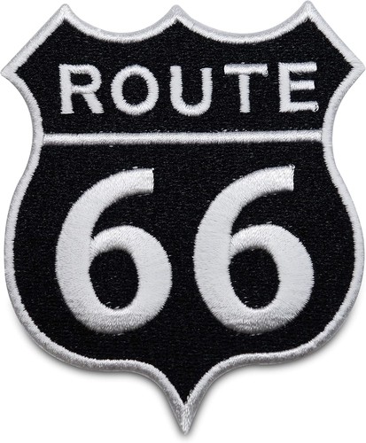 Route sign embroidered iron - route,