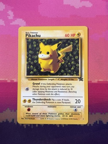 Pokemon card pikachu wizards - card,