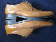 Poste Made in Italy  Tan Light Brown Leather Italian Shoes Mens UK Size 8 EU 42