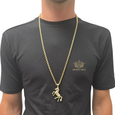 9ct Gold XP Clear Stone Horse