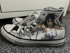 converse superhero designer high top trainers womens wonder woman size 5.5 uk