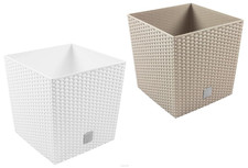 Square Plant Pot, Rattan