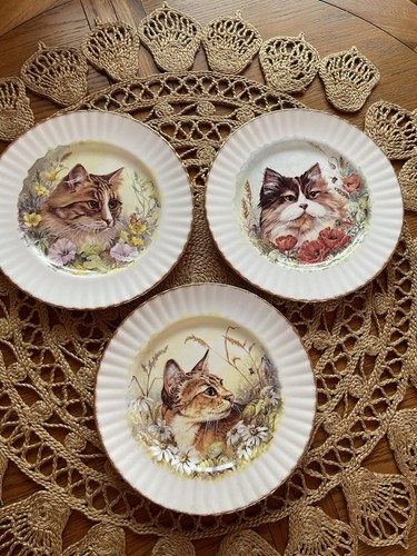 Fenton collectible cat plates - collectible,