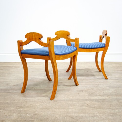 Pair biedermeier stools - of,