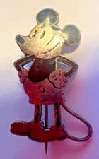 Rare Charles Horner Sterling Silver Mickey Mouse Brooch 1930s