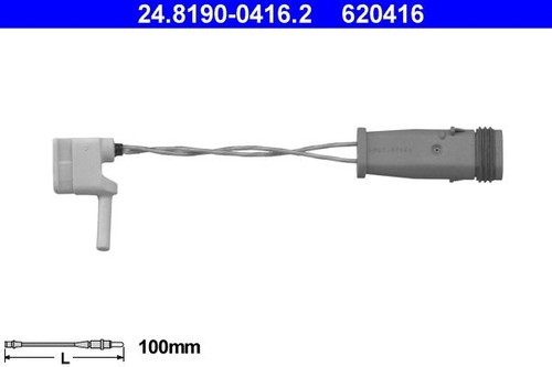 Warning contact brake pad - warning,
