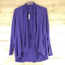 LULULEMON TO & FLOW WRAP CARDIGAN SWEATER WOMENS SIZE 8 PURPLE BLUE WITH POCKETS