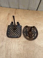 2 X ANTIQUE/ VINTAGE  CAST IRON ADJUSTABLE FIRE/ AGA/ SINK  TRIVET / POT STAND