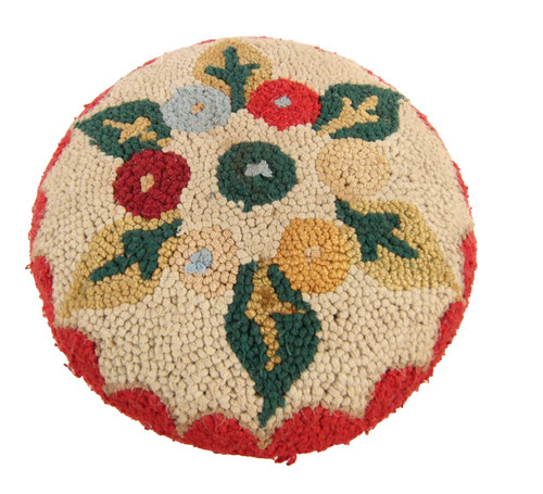 Small foot stool - floral, hook