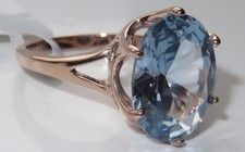 Blue topaz ring rose gold