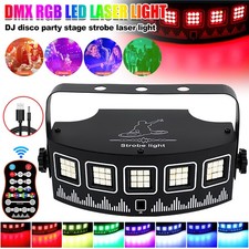 DMX RGB LED Laser Beam Scanner Projector Disco Party Stage Strobe Laser Light