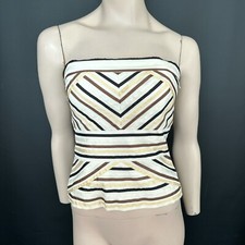 Coast Cream Striped Strapless