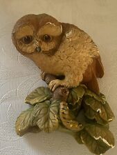 VINTAGE BOSSONS OWL WALL PLAQUE Chalk ware Collectable
