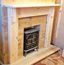ART DECO / ARTS N CRAFTS FIRE SURROUND FIREPLACE UNIQUE DESIGN  FREE P&P