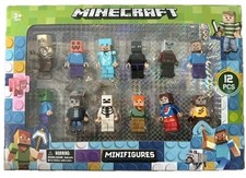 Minecraft Overworld Action Figure Set Kids Gift Toys 12 Pcs