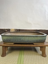 Hekisui Bonsai Pot Beautiful Glaze Suishoen Kiln Japan Tokoname Large 47cm