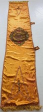 Antique 19thC French IHS Metallic Brocade Silk Ecclesiastical Altar Frontal