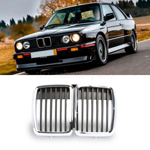 Chrome black front hood kidney - chrome,
