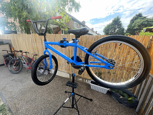 Blue aluminium bmx bike - bmx,