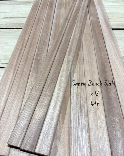Planed sapele bench slats 4ft - sapele,