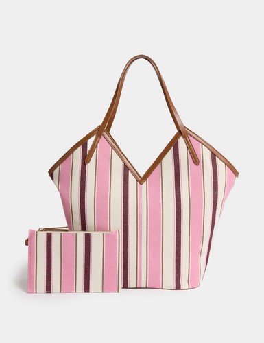Pink stripe canvas - stripe,