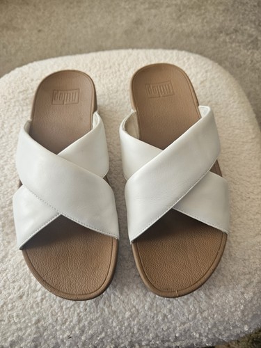 Fitflop lulu cross slide white - lulu,