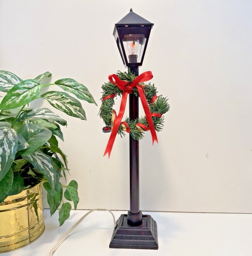 Vintage christmas lamp post - lamp,