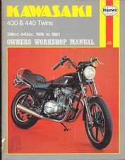 KAWASAKI Z400,Z440,KZ400,KZ440 LTD TWINS,HAYNES WORKSHOP MANUAL 1974-1981