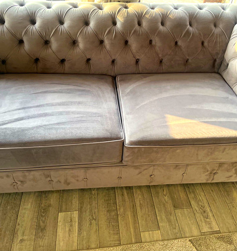 Grey velvet tufted - grey,