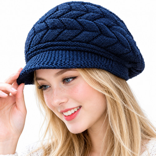 Womens winter warm beret hat - beret,