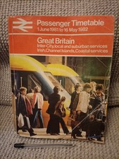 British Rail BR passenger Timetable 1981 - 1982, Great Britain collectable 