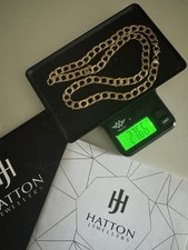 9ct Gold Chaps Patterned Curb Chain 22.5 Inch 28 Gram Fully Hallmarked 375