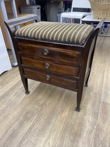 Edwardian piano stool - piano,