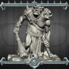 Dire Troll | Two Headed Troll | Miniature for Tabletop games like D&D and War Ga
