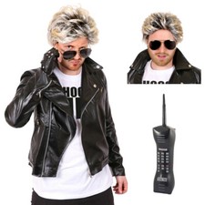 ADULTS CHOOSE LIFE COSTUME 1980'S POP CHOOSE ACCESSORY PHONE GLASSES WIG LOT 