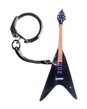 Flying V Guitar Keyring - Rock