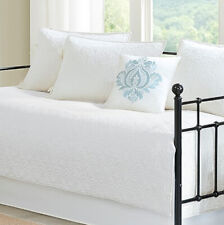 COTTAGE WHITE 6pc DAYBED COVERLET SET : FRENCH QUILT MATELASSE TILE DAY BED