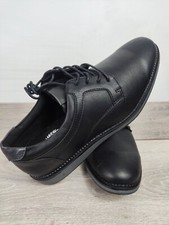 NEW Matalan Mens Casual Derby Black PU Leather Shoes Smart Formal Shoe ALL SIZES