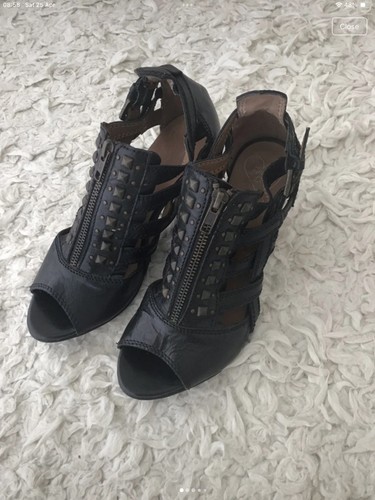 Ladies studded zip - ladies, leather
