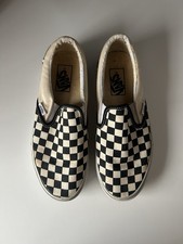 Checkered vans slip ons size 5