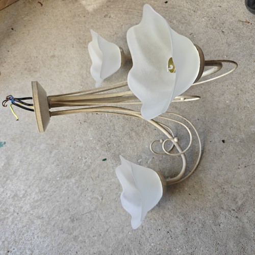 Three arm metal and glass - three,