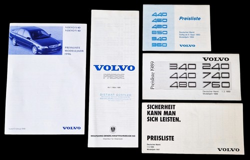Volvo price list collection - 5x,