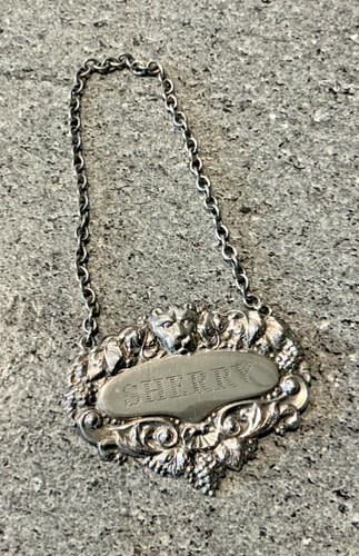 Vintage silver sherry bottle - silver,