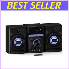 Multi-Functional CD Shelf System with Bluetooth, LED Display & Remote - 30W RMS